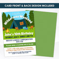 camping party invitations for campout party invites